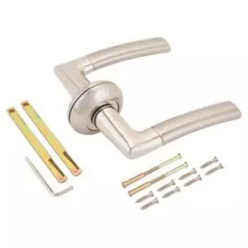 Комплект ручек RENZ DH 38-08 SN/NP Капри, цвет никель матовый/никель блестящий