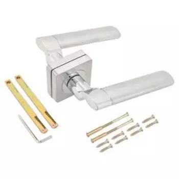 Комплект ручек RENZ DH 57-02 SC/CP Марчелло, цвет хром матовый/хром блестящий