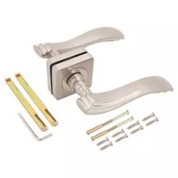 Комплект ручек RENZ DH 58-02 SN/NP Джулия, цвет никель матовый/никель блестящий