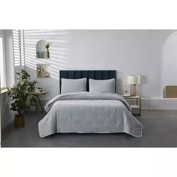 Комплект с покрывалом «Эрика», размер 160х220 см, 50х70 см, цвет серый