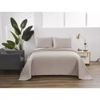 Комплект с покрывалом «Саванна», размер 160х220 см, 50х70 см, цвет серый