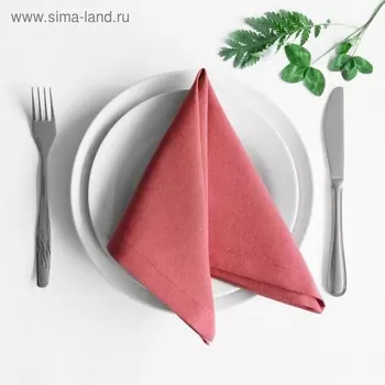 Комплект салфеток «Билли», размер 38 х 38 см - 4 шт, малиновый