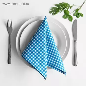 Комплект салфеток «Марси», размер 38 х 38 см - 4 шт, синий