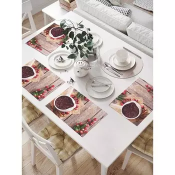 Комплект салфеток, размер 46х32 см, оксфорд