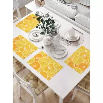 Комплект салфеток, размер 46х32 см, оксфорд