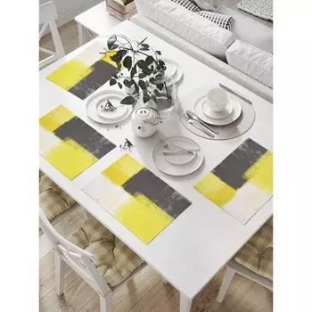 Комплект салфеток для сервировки стола «Лоскуты гранж», прямоугольные, размер 32х46 см, 4 шт