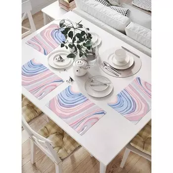 Комплект салфеток для сервировки стола «Абстракция», прямоугольные, размер 32х46 см, 4 шт