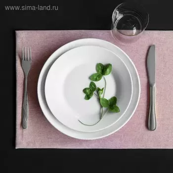 Комплект сетов «Ибица», размер 28 х 43 см - 6 шт, цвет розовый