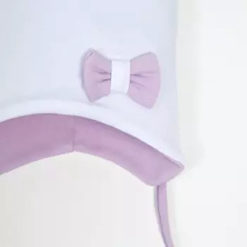 Комплект (Шапка и снуд) для девочки, цвет белый, размер 47-50 (1,5-3 года)