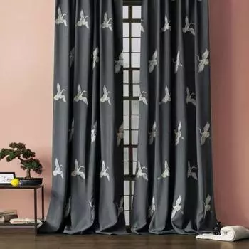 Комплект штор «Аника», размер 2х145х270 см, цвет мокрый асфальт