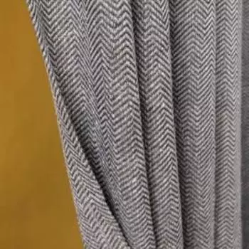 Комплект штор «Бадди», размер 140 х 270 см - 2 шт, подхват - 2 шт, тёмно - серый