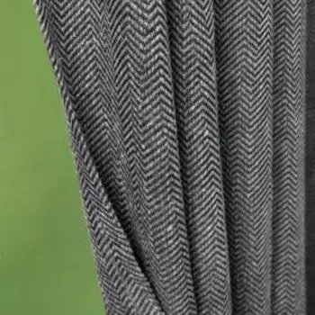 Комплект штор «Бадди», размер 200 х 270 см - 2 шт, подхват - 2 шт, чёрный