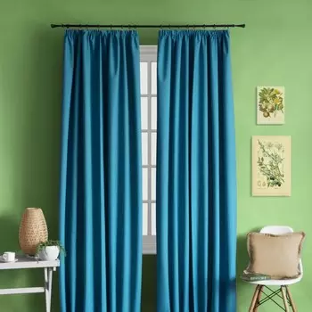 Комплект штор «Блэк», размер 2х145х270 см, цвет бирюзовый