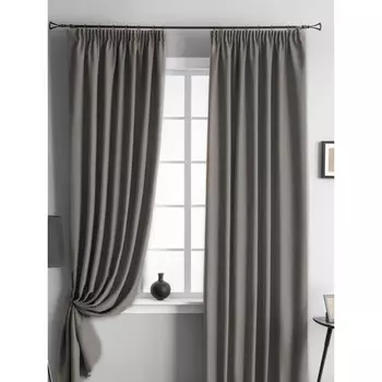 Комплект штор «Блэквуд», размер 2х140х270 см, цвет темно-серый