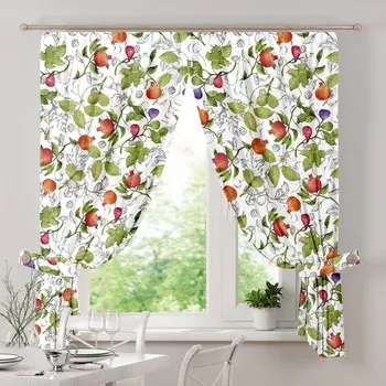 Комплект штор c подхватами, размер 144x180 см