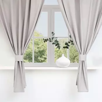 Комплект штор для кухни с подхватами Этель Kitchen, серый, 150180 см - 2 шт.