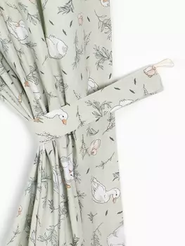 Комплект штор для кухни с подхватами Divine day, 150180 см - 2 шт., рогожка 176 г/м