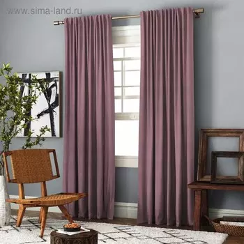 Комплект штор «Ибица», размер 200 х 270 см - 2 шт, подхват - 2 шт см, цвет сиреневый