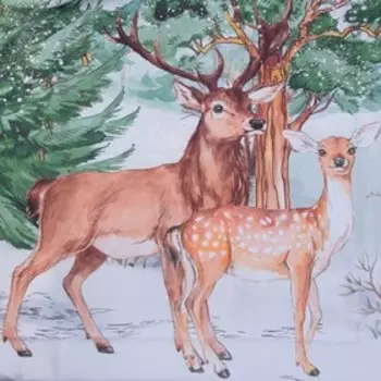 Комплект штор "Этель" Лесная сказка 145*260 см-2 шт, 100% п/э, 140 г/м2