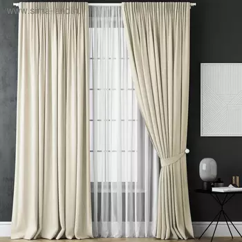 Комплект штор «Каспиан», размер 240 х 270 см, белый