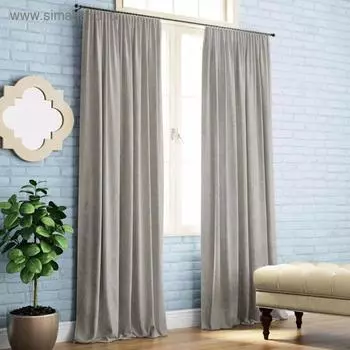 Комплект штор «Ким», размер 200 х 270 см - 2 шт, светло - серый