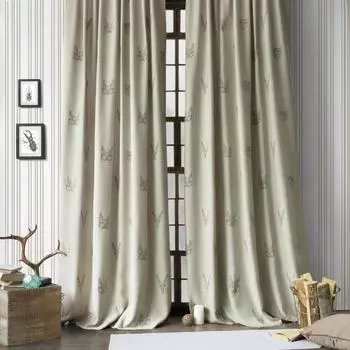 Комплект штор «Лука», размер 2х145х270 см, цвет бежевый