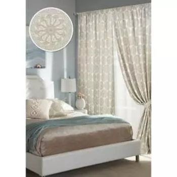 Комплект штор на тесьме Calcuta - S, размер 272х270 см, тюль - 450х270 см