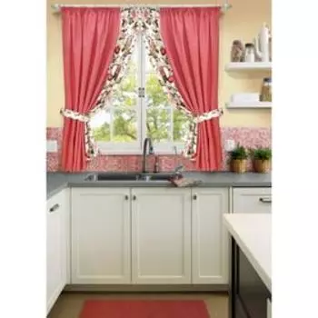 Комплект штор на тесьме Red Kimberly - S, размер 350х175 см