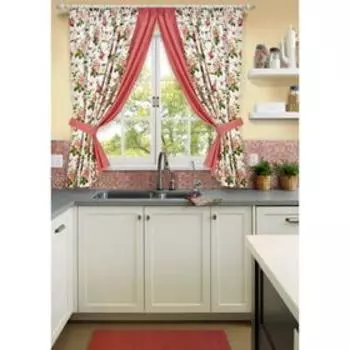 Комплект штор на тесьме Red Luly - S, размер 350х175 см
