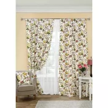 Комплект штор на тесьме Sun Luly-ST, размер 280х280 см, тюль - 300х280 см