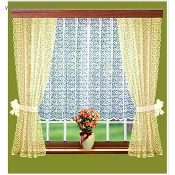 Комплект штор, размер 165 х 160 см - 2 шт, 200 х 100 см, цвет кремовый