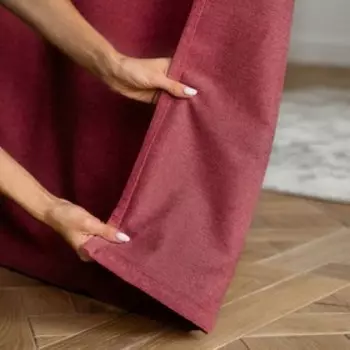 Комплект штор с подхватами «Лаура», размер 200х270 см, цвет бордовый