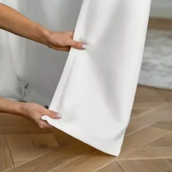 Комплект штор с подхватами «Лаура», размер 2х200х270 см, цвет белый