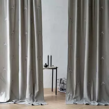 Комплект штор с подхватами «Мэри», размер 145x280 см, цвет бежево-серый, 2 шт