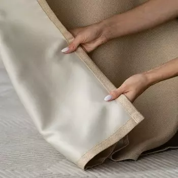 Комплект штор с подхватами «Вандер», размер 2х200х270 см, цвет бежевый