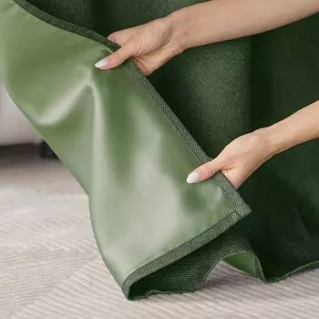 Комплект штор с подхватами «Вандер», размер 2х200х270 см, цвет зеленый