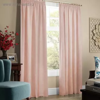 Комплект штор «Софт», размер 240 х 270 см - 2 шт, подхват - 2 шт , цвет светло - розовый