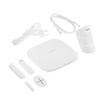 Комплект системы безопасности Ajax, хаб, датчик движения, датчик открытия, тревож.кнопка бел