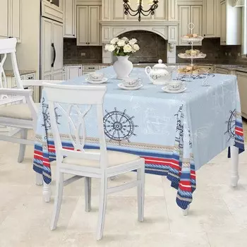 Комплект: скатерть и салфетки «Морское путешествие», размер 145x220 см, 32x32 см - 6 шт