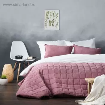 Комплект «Софт»: покрывало 250 х 270 см, наволочка 40 х 60 см - 2 шт, цвет розовый
