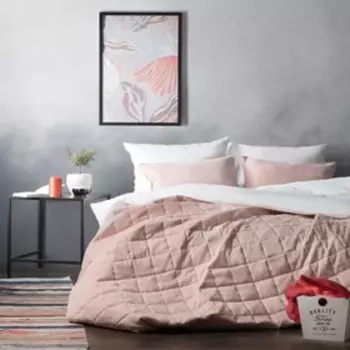 Комплект «Софт»: покрывало 250 х 270 см, наволочка 40 х 60 см - 2 шт, цвет светло - розовый