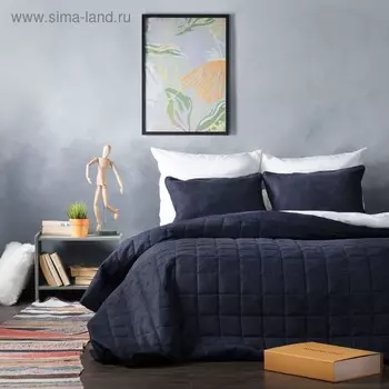 Комплект «Софт»: размер 250 270 см, наволочки 40 60 см - 2 шт, синий