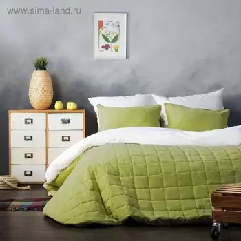 Комплект «Софт»: размер 250 270 см, наволочки 40 60 см - 2 шт, зелёный