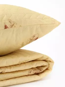 Комплект спальный Экономь и Я «Овечка»: одеяло 140205 см-1 шт., подушка 7070 см-1 шт., пэ 100%