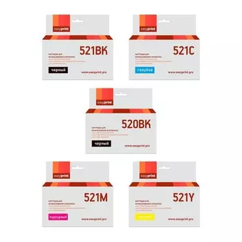 Комплект струйных картриджей EasyPrint IC-CLI521_SET (PGI-520BK;CLI-521) для Canon, цвет че 105358