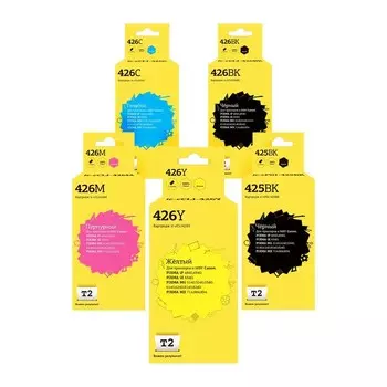Комплект струйных картриджей T2 IC-CCLI-426_MP (CLI-426BK XL//CLI 426/CLI 426C/CLI 426Y/CLI 105360