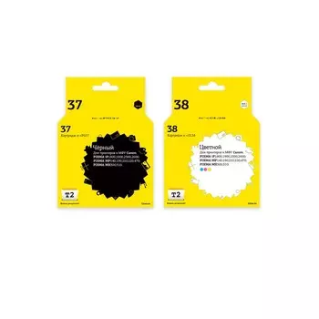 Комплект струйных картриджей T2 IC-CPG-37+CL-38_MP (PG-37;CL-38) для Canon, цвет черный, мн 105360