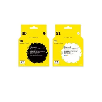 Комплект струйных картриджей T2 IC-CPG-50+CL-51_MP (PG-50;CL-51) для Canon, цвет черный + ц 105360