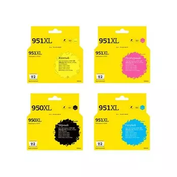 Комплект струйных картриджей T2 IC-H950XL/951XL_MP (CN045AE/CN045/950/951) для принтеров HP 105360