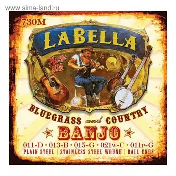 Комплект струн для 5-струнного банджо La Bella 730M-LE петли